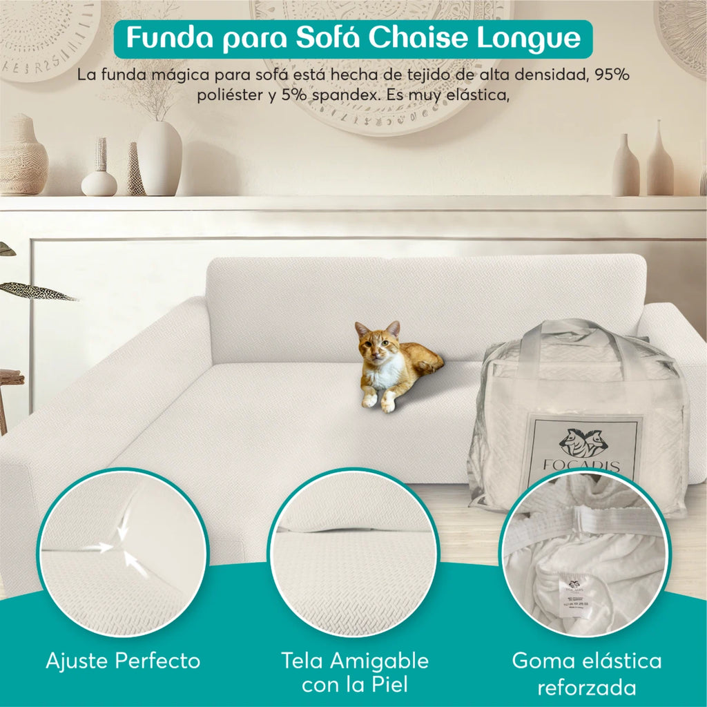 Funda para sofá chaise longue