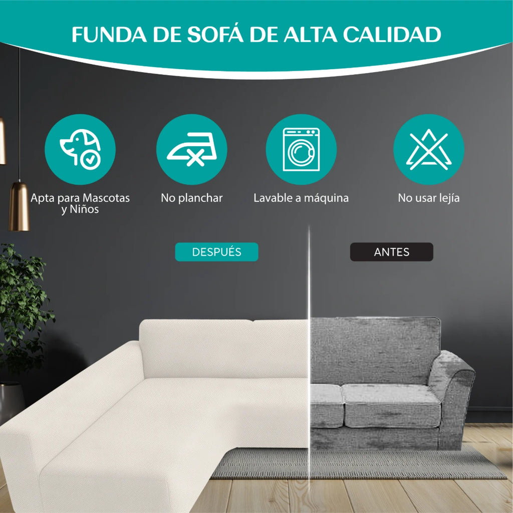 Funda para sofá chaise longue