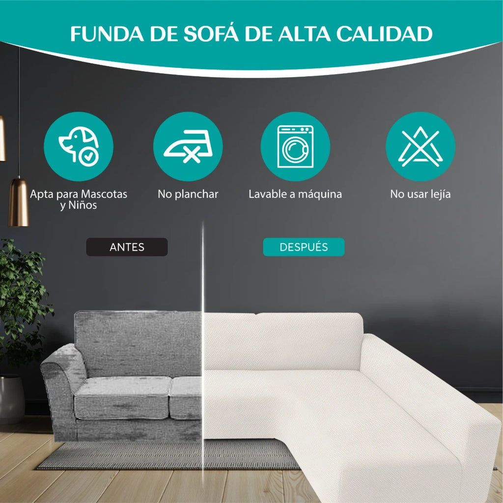 Funda para sofá chaise longue