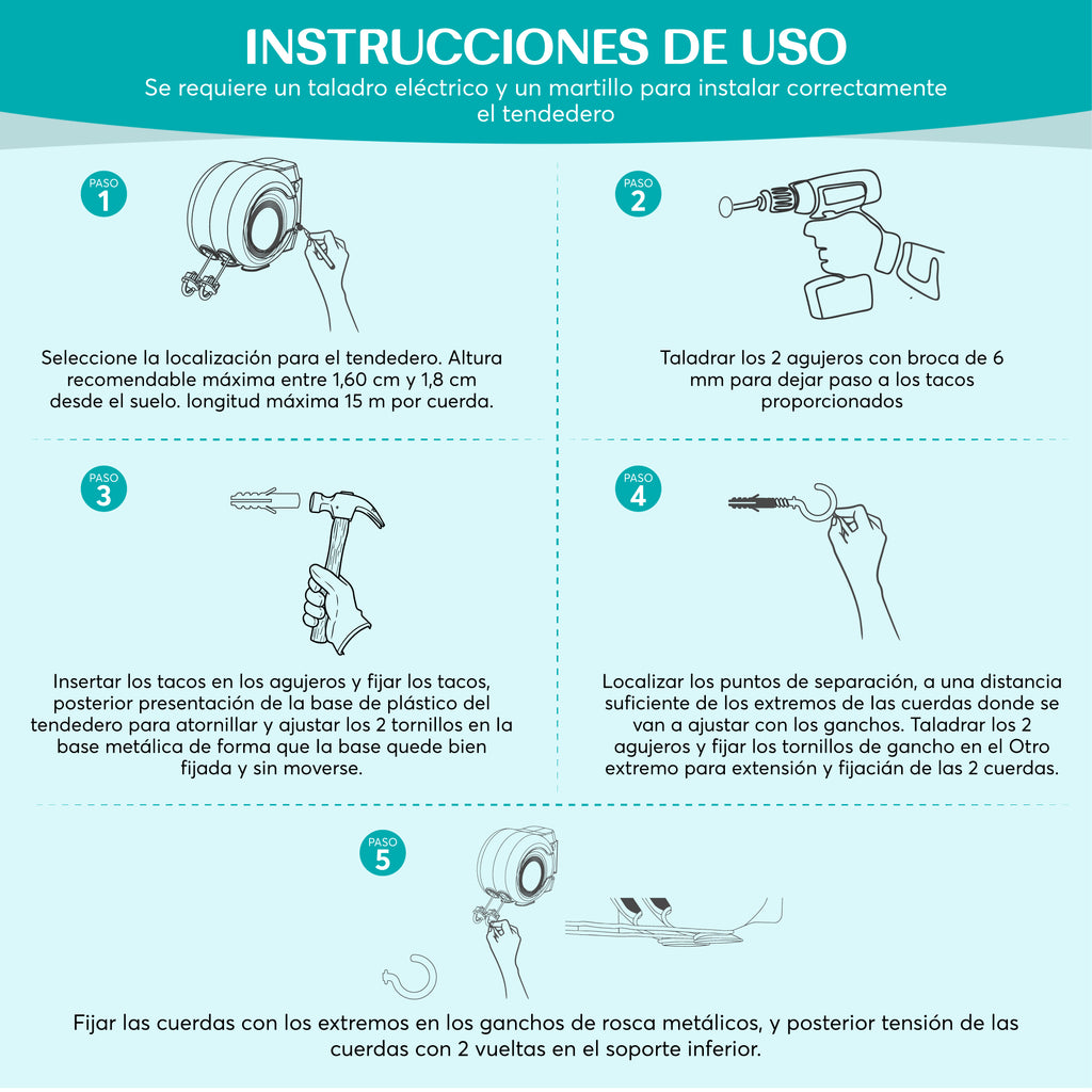 tendedero para pared