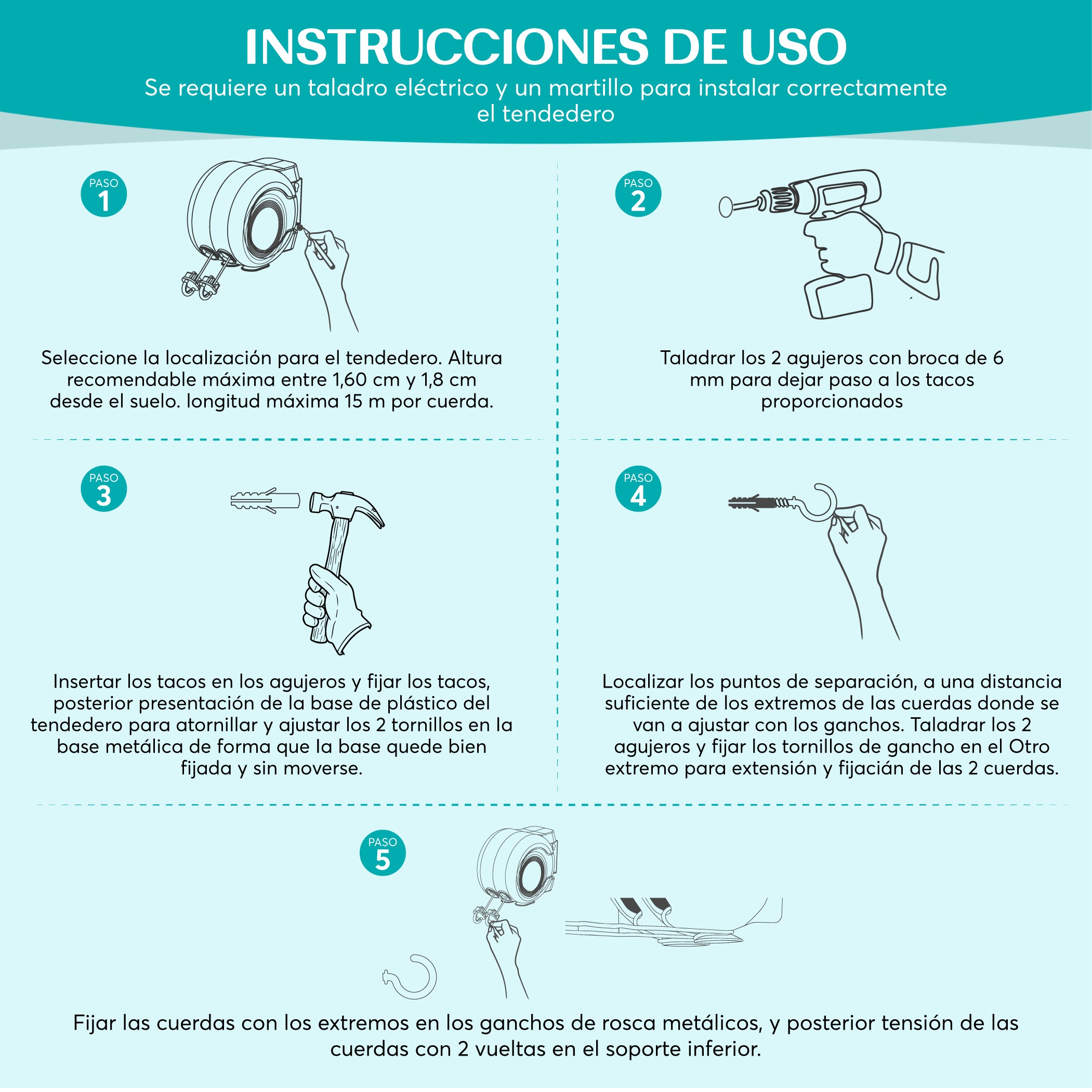 tendedero para pared