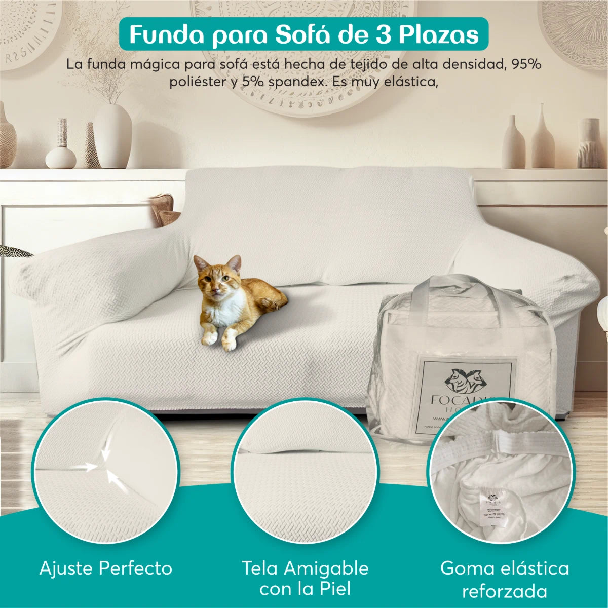 Funda para sofá 3 plazas