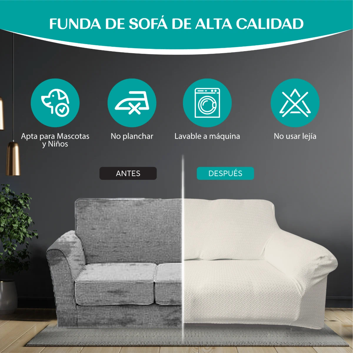 Funda para sofá 3 plazas
